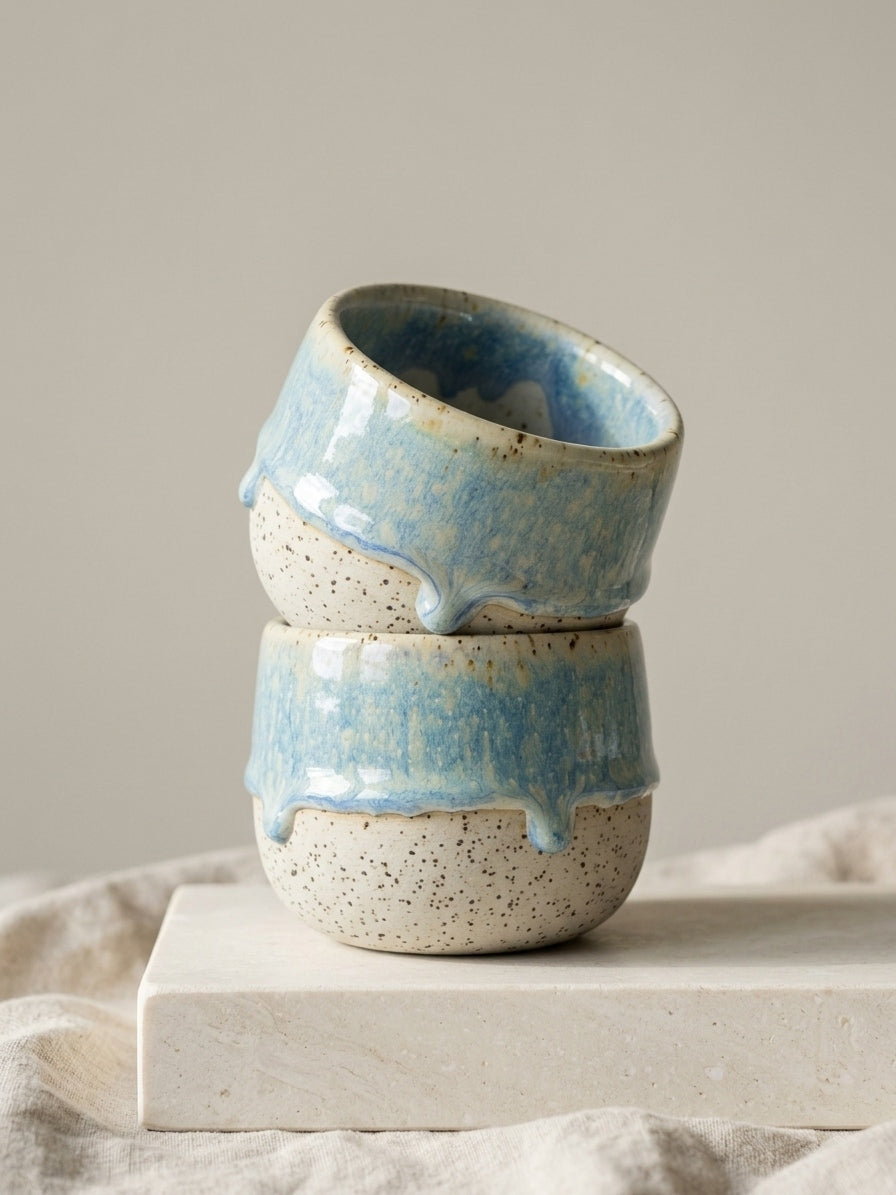 GLACIAL TIDE - Handcrafted Stoneware Vessel