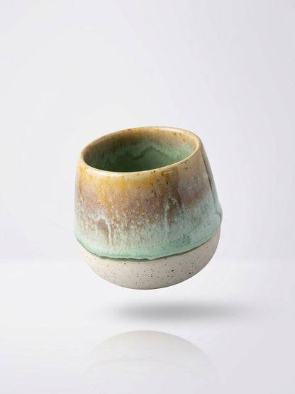 AMBER SAGE HORIZON - Handcrafted Stoneware Vessel