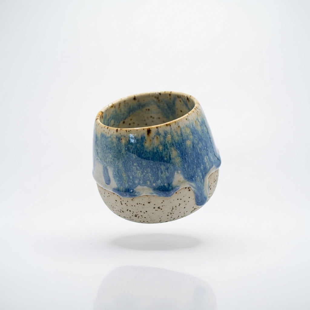 AZURE CASCADE - Handcrafted Stoneware Vessel