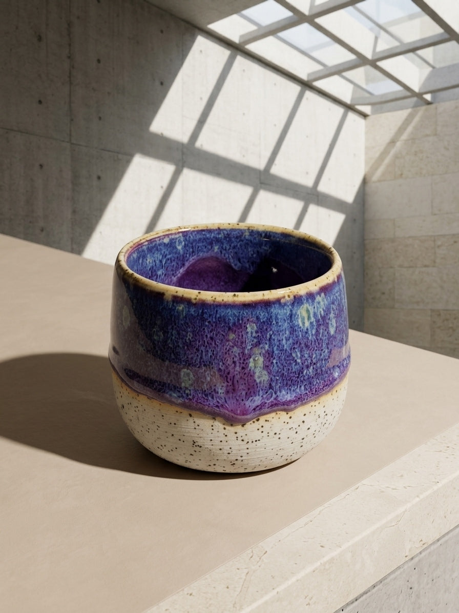 CELESTIAL INDIGO HORIZON - Handcrafted Stoneware Vessel