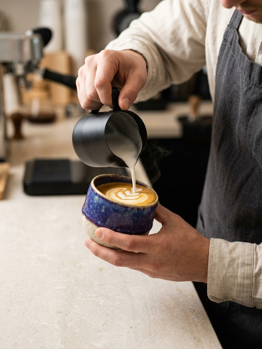 CELESTIAL INDIGO HORIZON - Handcrafted Stoneware Vessel