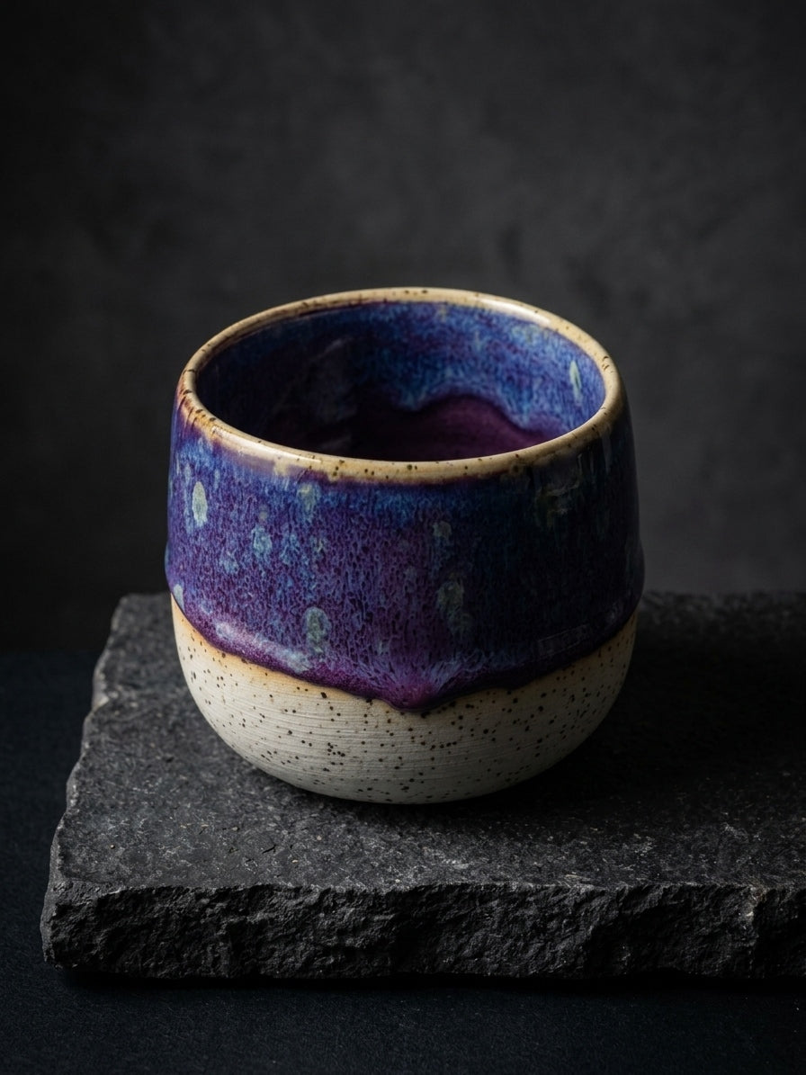 CELESTIAL INDIGO HORIZON - Handcrafted Stoneware Vessel