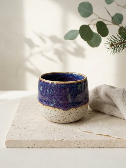 CELESTIAL INDIGO HORIZON - Handcrafted Stoneware Vessel