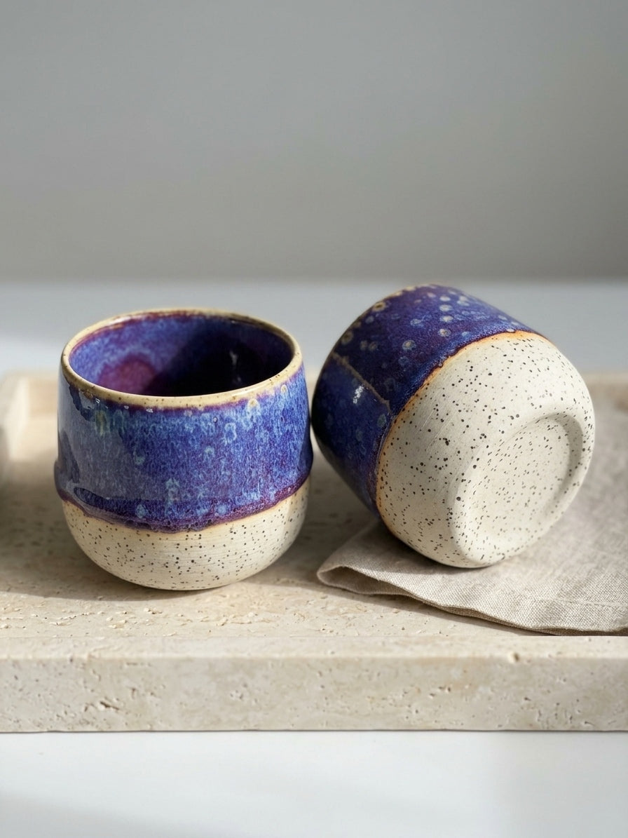 CELESTIAL INDIGO HORIZON - Handcrafted Stoneware Vessel