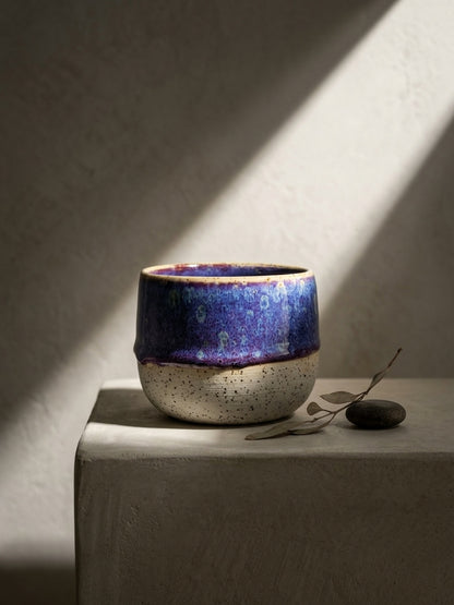 CELESTIAL INDIGO HORIZON - Handcrafted Stoneware Vessel