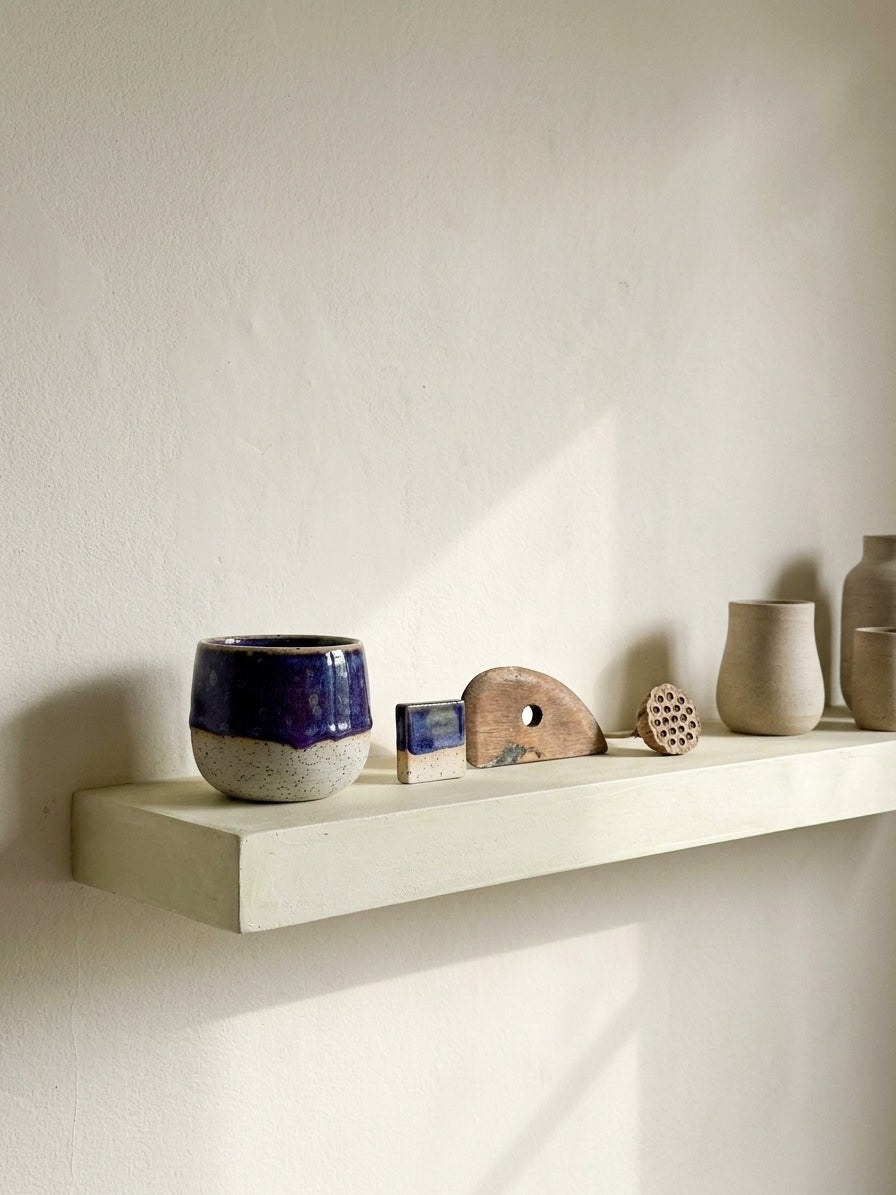 CELESTIAL INDIGO HORIZON - Handcrafted Stoneware Vessel