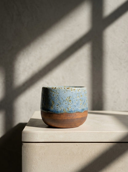 CERULEAN BLUSH - Handcrafted Stoneware Vessel