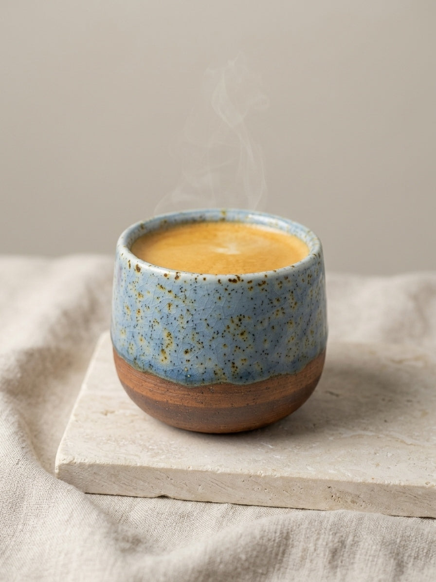 CERULEAN BLUSH - Handcrafted Stoneware Vessel