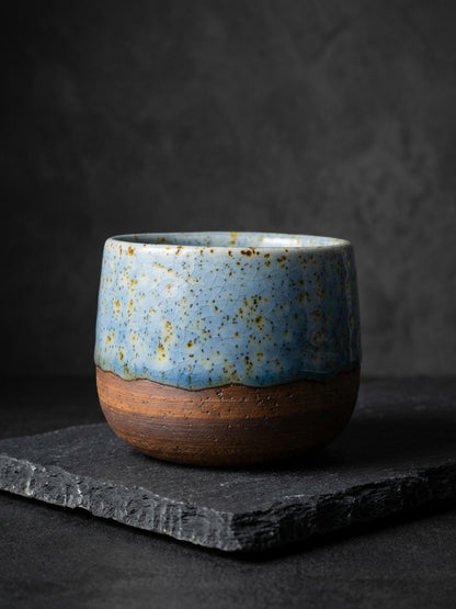 CERULEAN BLUSH - Handcrafted Stoneware Vessel