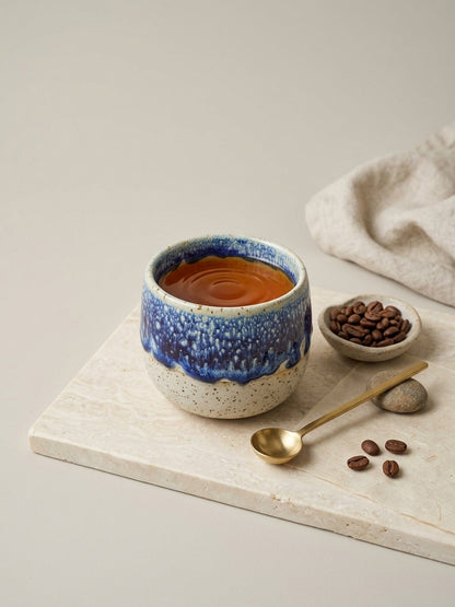 COBALT FROST - Handcrafted Stoneware Vessel