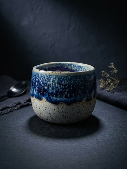 COBALT FROST - Handcrafted Stoneware Vessel