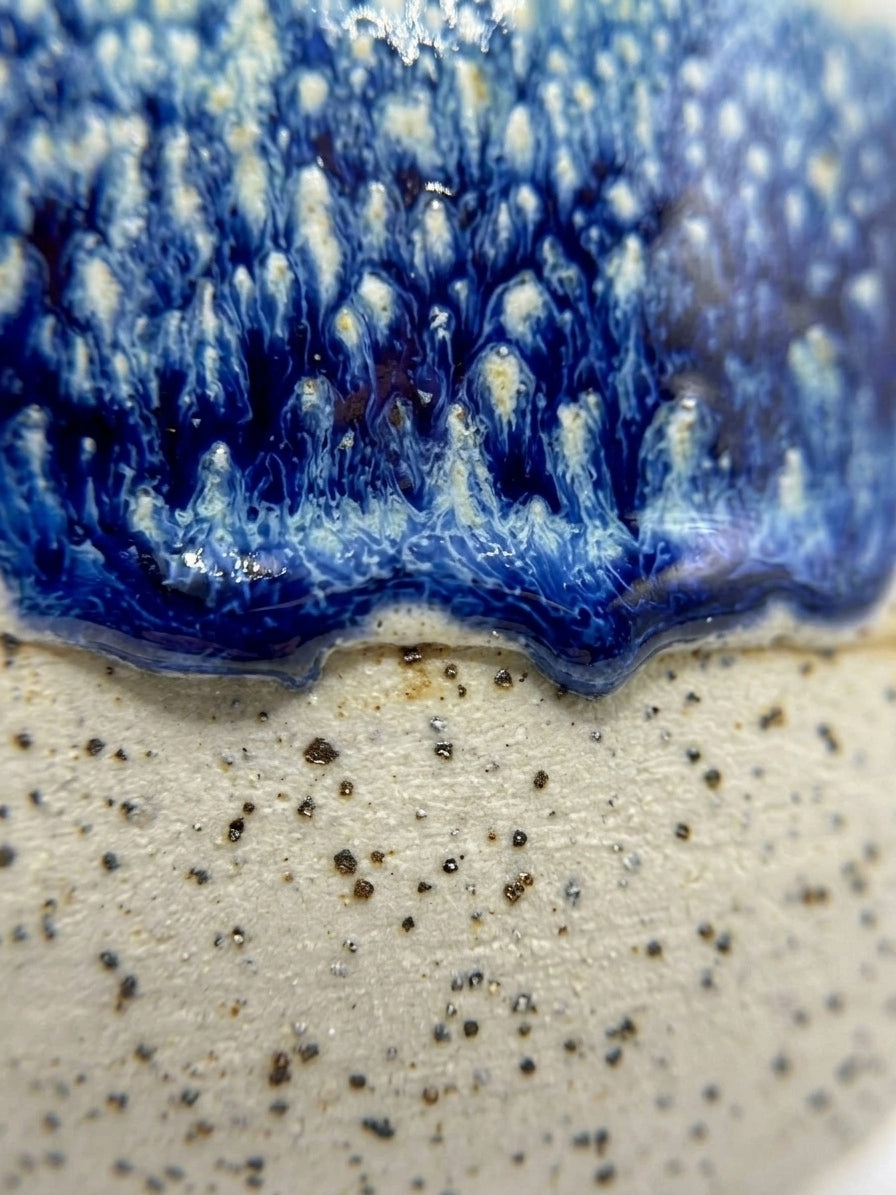 COBALT FROST - Handcrafted Stoneware Vessel