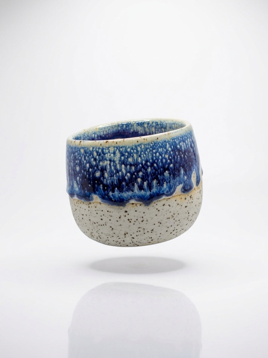 COBALT FROST - Handcrafted Stoneware Vessel