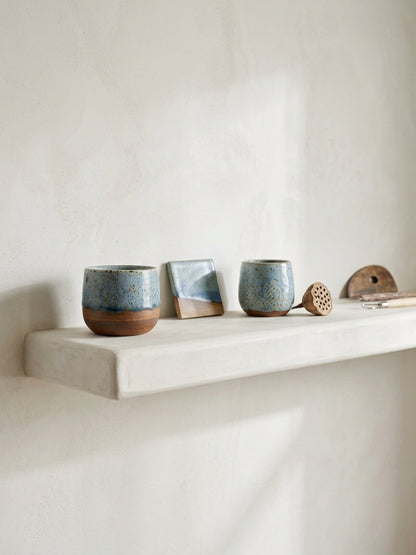 CERULEAN BLUSH - Handcrafted Stoneware Vessel