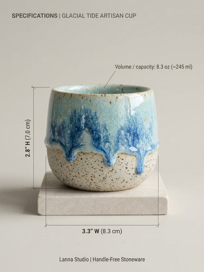 GLACIAL TIDE - Handcrafted Stoneware Vessel