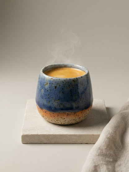 DEEP INDIGO CRACKLE - Handcrafted Stoneware Vessel