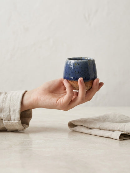DEEP INDIGO CRACKLE - Handcrafted Stoneware Vessel