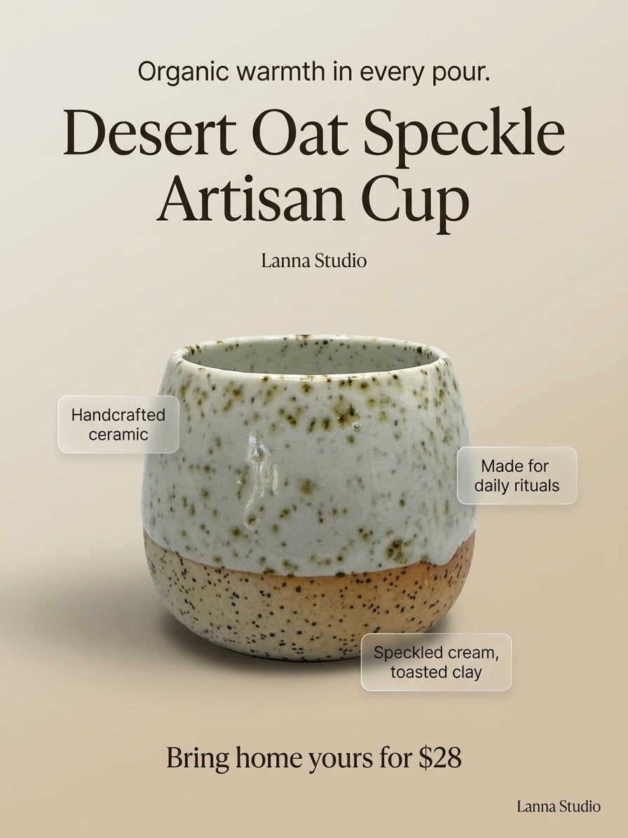 DESERT OAT SPECKLE - Handcrafted Stoneware Vessel