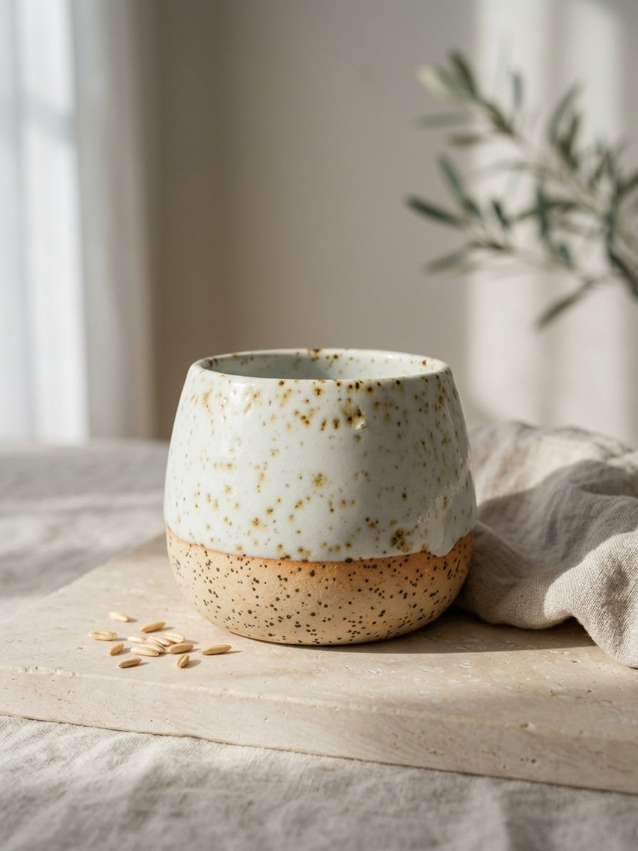 DESERT OAT SPECKLE - Handcrafted Stoneware Vessel