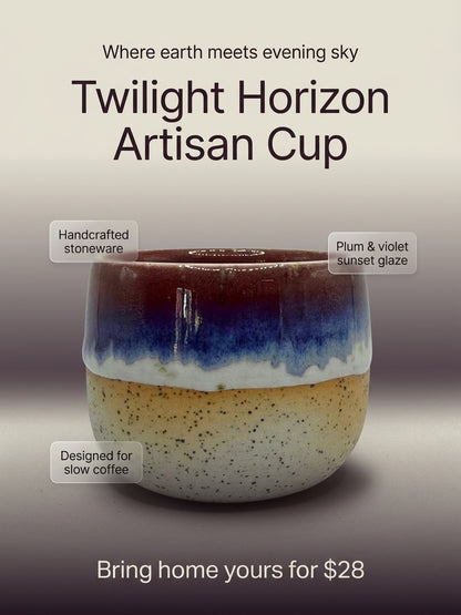 TWILIGHT HORIZON - Handcrafted Stoneware Vessel