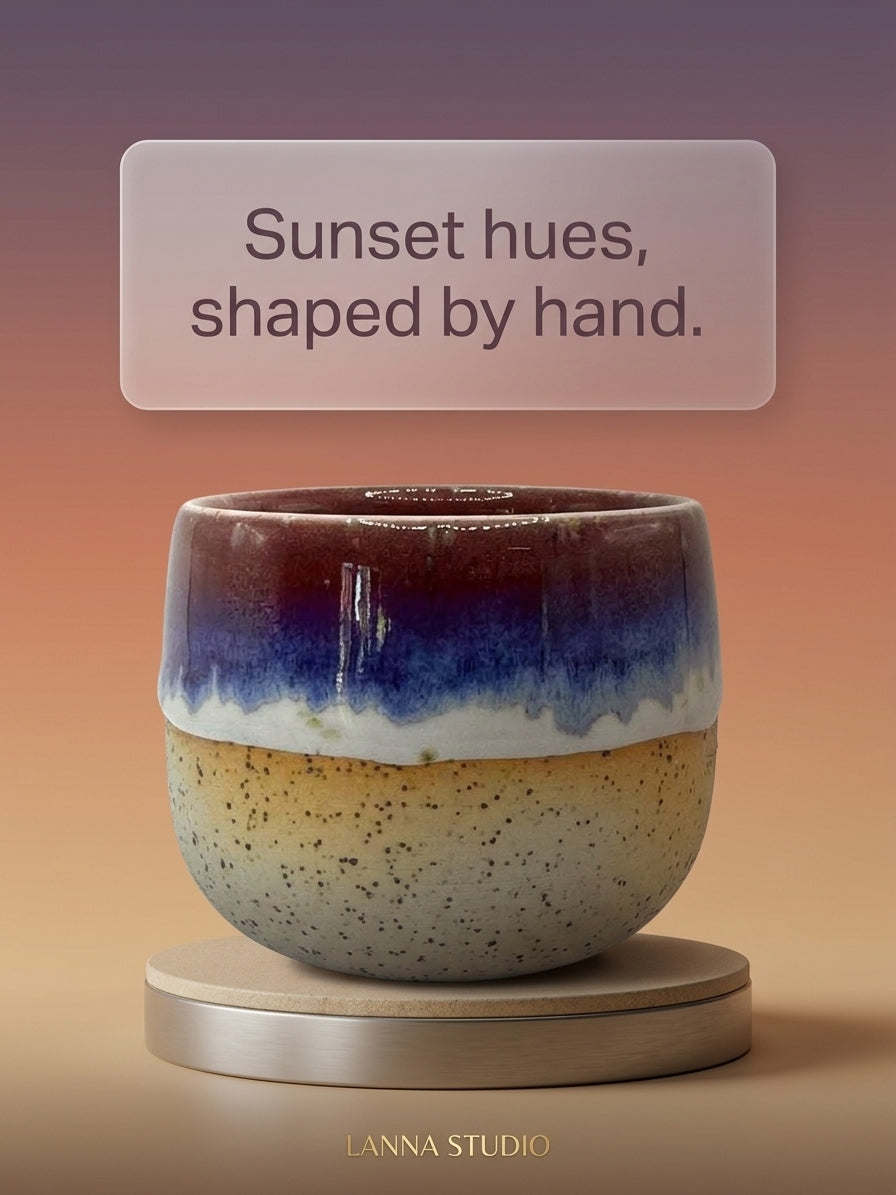 TWILIGHT HORIZON - Handcrafted Stoneware Vessel